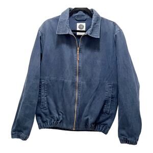 Polar Skate Co Retro Denim Full Zip Jacket Indigo Jean Streetwear Skateboard Med